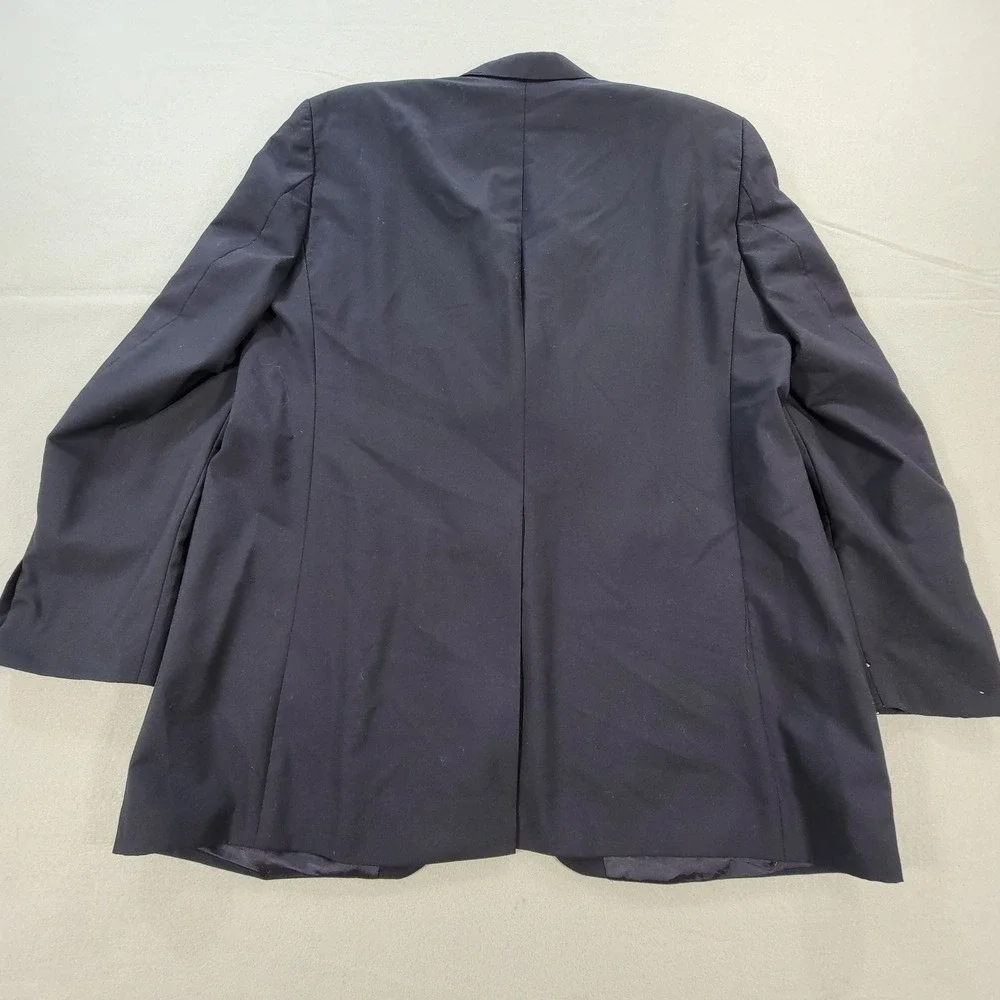 Vintage 90s Polo University Ralph Lauren Blazer Wool Navy Gold Button Men's 44L